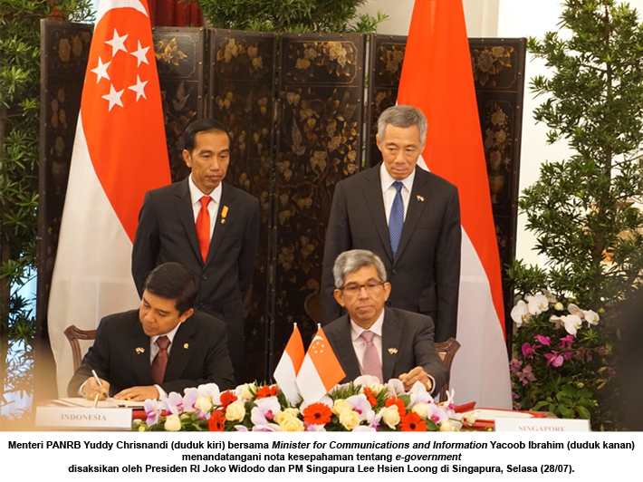 Indonesia - Singapura Teken MoU E-government